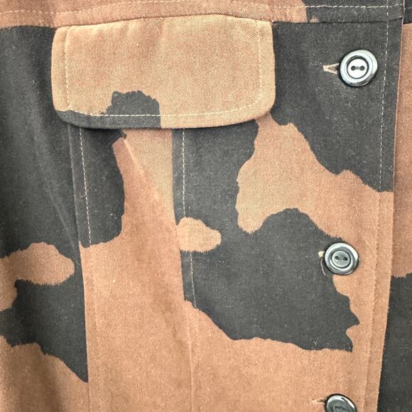 Lennie Nina Leonard Women VTG Button Front Light Jacket Size 12 Microsuede Brown - Picture 4 of 6